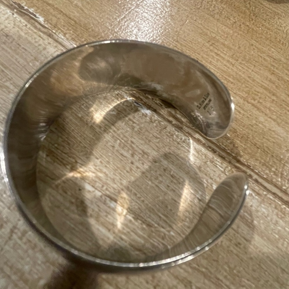 S Kirk & Son Classic Sterling Silver Cuff Bracelet Fits 6.5/7.5 silver tested. - Picture 7 of 8